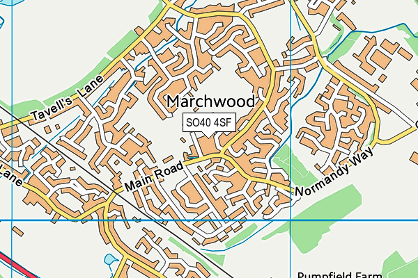 SO40 4SF map - OS VectorMap District (Ordnance Survey)