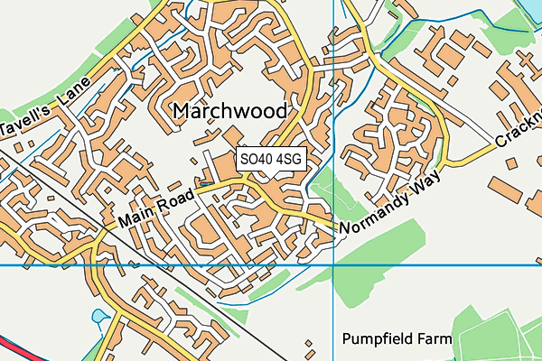 SO40 4SG map - OS VectorMap District (Ordnance Survey)