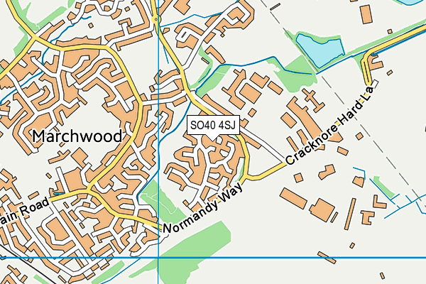 SO40 4SJ map - OS VectorMap District (Ordnance Survey)