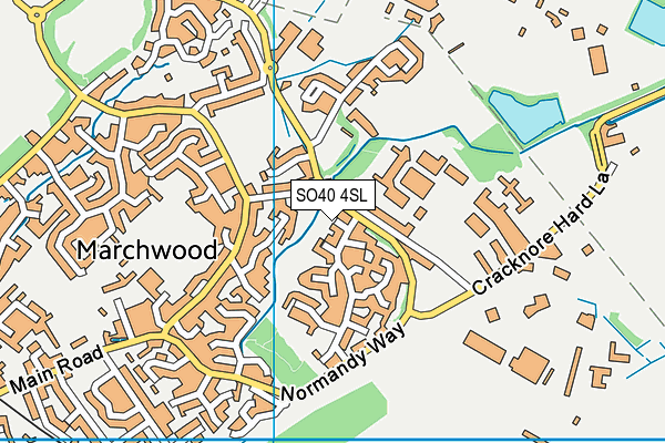 SO40 4SL map - OS VectorMap District (Ordnance Survey)