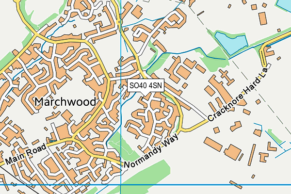 SO40 4SN map - OS VectorMap District (Ordnance Survey)