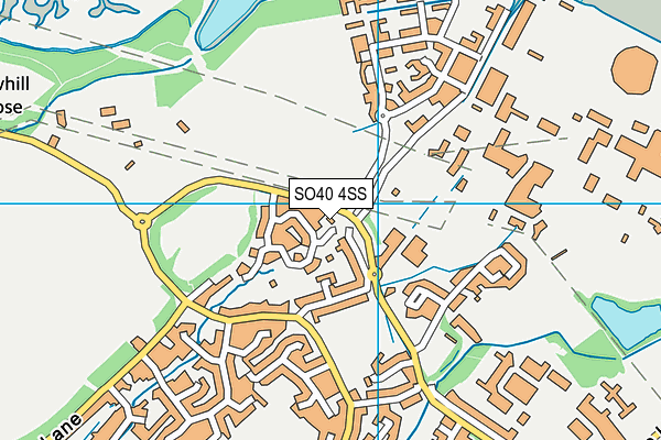 SO40 4SS map - OS VectorMap District (Ordnance Survey)