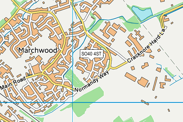 SO40 4ST map - OS VectorMap District (Ordnance Survey)