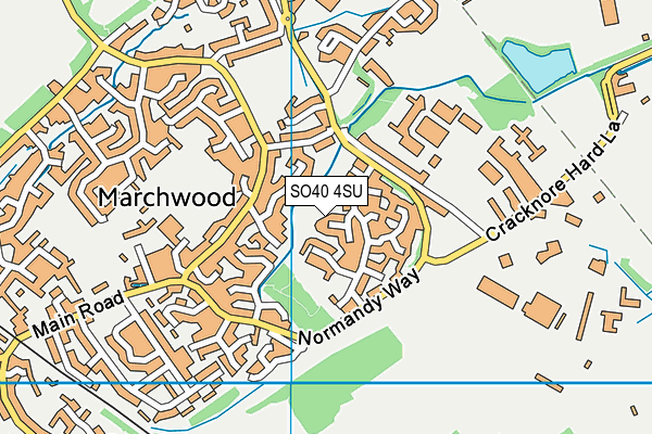 SO40 4SU map - OS VectorMap District (Ordnance Survey)