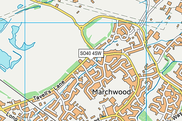 SO40 4SW map - OS VectorMap District (Ordnance Survey)