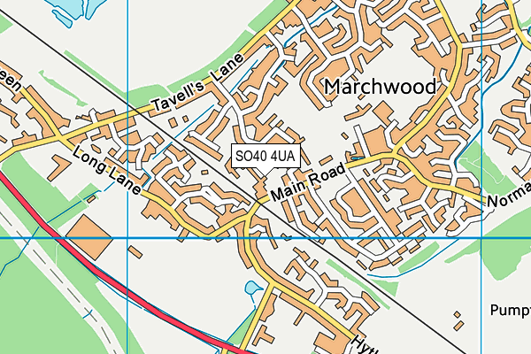 SO40 4UA map - OS VectorMap District (Ordnance Survey)
