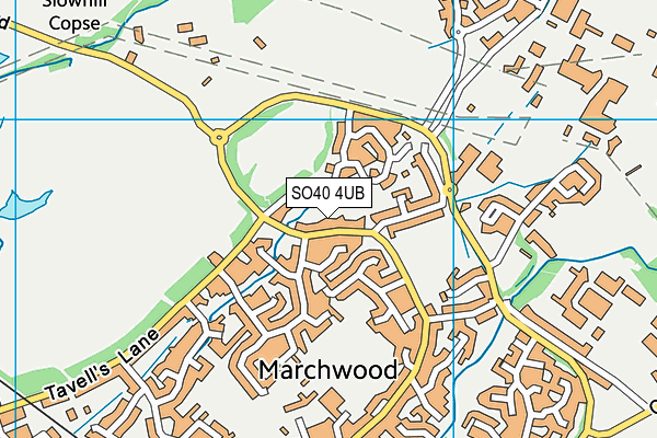 SO40 4UB map - OS VectorMap District (Ordnance Survey)
