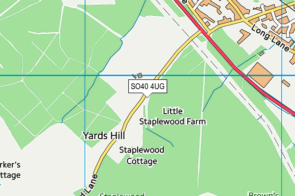 SO40 4UG map - OS VectorMap District (Ordnance Survey)