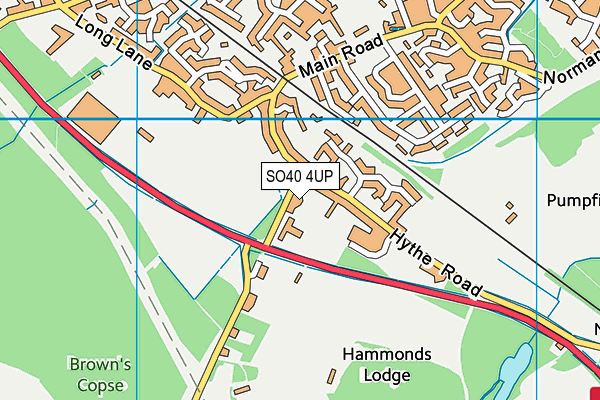 SO40 4UP map - OS VectorMap District (Ordnance Survey)