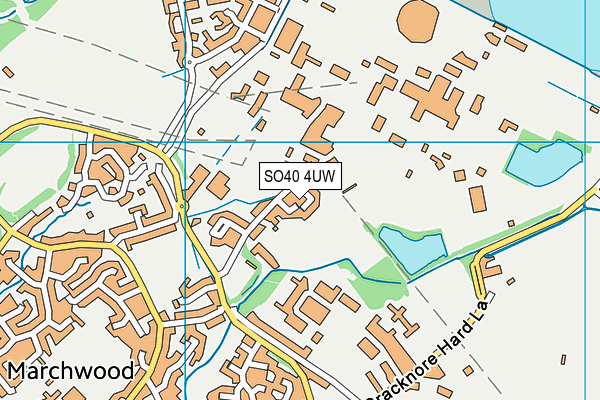 SO40 4UW map - OS VectorMap District (Ordnance Survey)