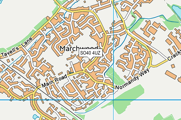 SO40 4UZ map - OS VectorMap District (Ordnance Survey)