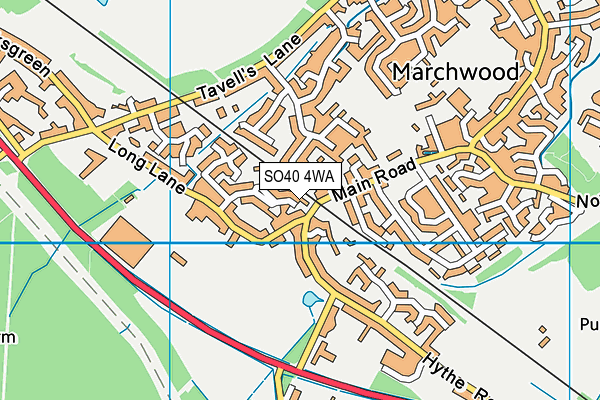 SO40 4WA map - OS VectorMap District (Ordnance Survey)