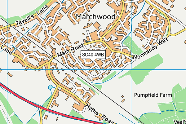 SO40 4WB map - OS VectorMap District (Ordnance Survey)