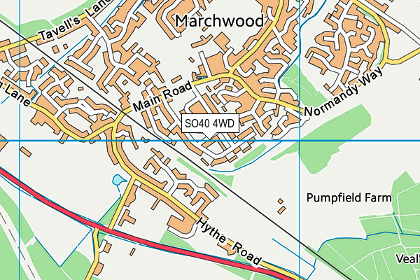 SO40 4WD map - OS VectorMap District (Ordnance Survey)