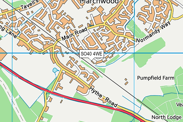 SO40 4WE map - OS VectorMap District (Ordnance Survey)