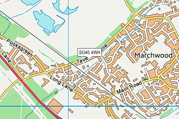SO40 4WH map - OS VectorMap District (Ordnance Survey)