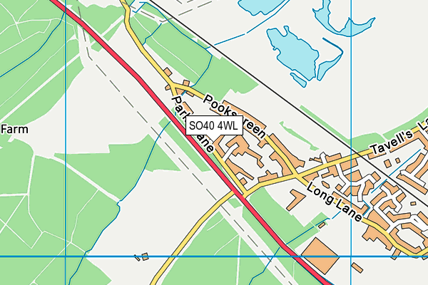 SO40 4WL map - OS VectorMap District (Ordnance Survey)