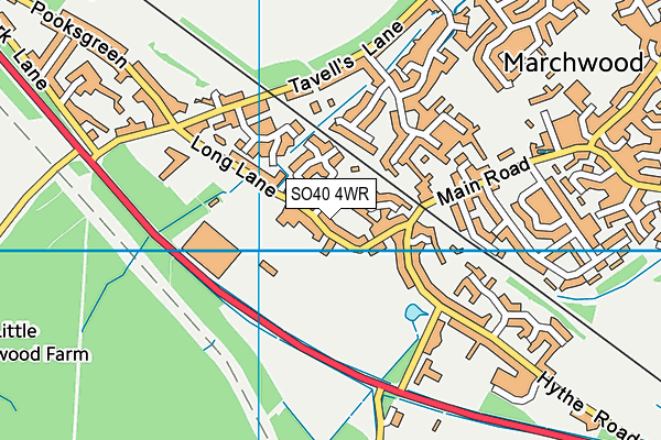 SO40 4WR map - OS VectorMap District (Ordnance Survey)