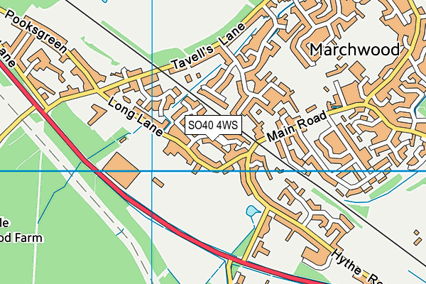 SO40 4WS map - OS VectorMap District (Ordnance Survey)
