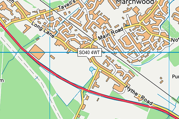 SO40 4WT map - OS VectorMap District (Ordnance Survey)