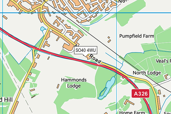 SO40 4WU map - OS VectorMap District (Ordnance Survey)