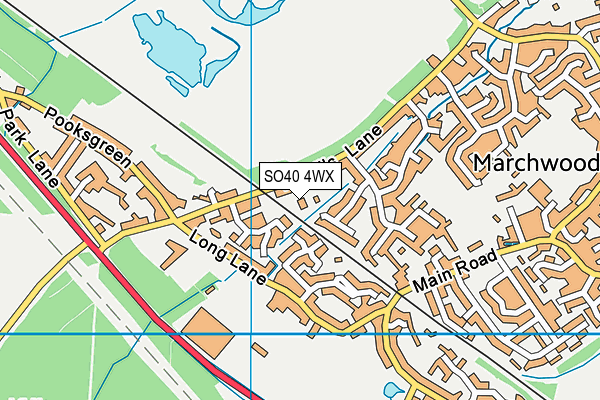 SO40 4WX map - OS VectorMap District (Ordnance Survey)