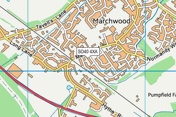 SO40 4XA map - OS VectorMap District (Ordnance Survey)