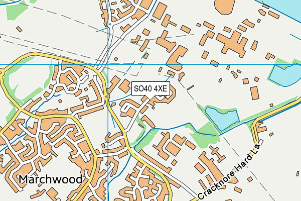 SO40 4XE map - OS VectorMap District (Ordnance Survey)