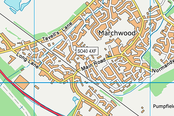 SO40 4XF map - OS VectorMap District (Ordnance Survey)
