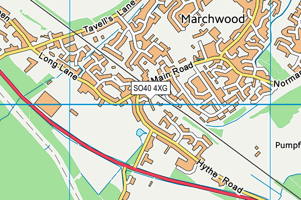 SO40 4XG map - OS VectorMap District (Ordnance Survey)