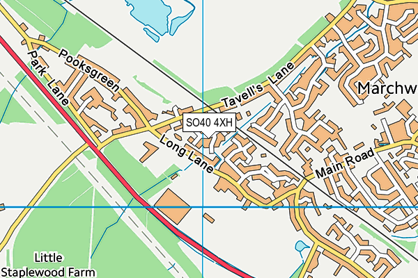 SO40 4XH map - OS VectorMap District (Ordnance Survey)