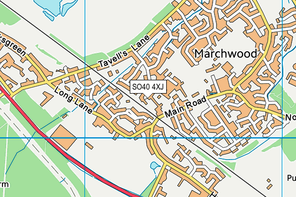 SO40 4XJ map - OS VectorMap District (Ordnance Survey)