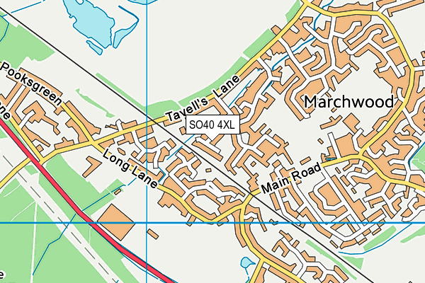SO40 4XL map - OS VectorMap District (Ordnance Survey)