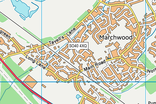 SO40 4XQ map - OS VectorMap District (Ordnance Survey)