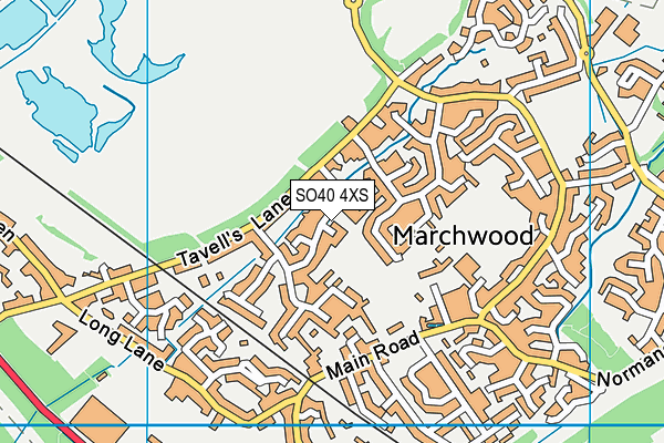 SO40 4XS map - OS VectorMap District (Ordnance Survey)