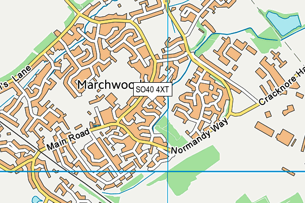 SO40 4XT map - OS VectorMap District (Ordnance Survey)