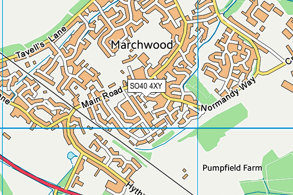 SO40 4XY map - OS VectorMap District (Ordnance Survey)