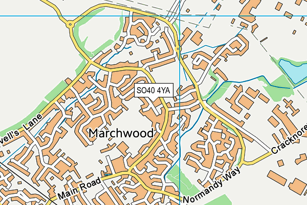 SO40 4YA map - OS VectorMap District (Ordnance Survey)