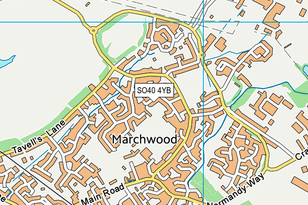 SO40 4YB map - OS VectorMap District (Ordnance Survey)