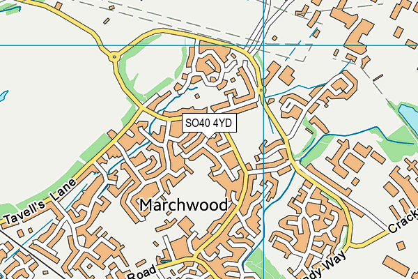 SO40 4YD map - OS VectorMap District (Ordnance Survey)