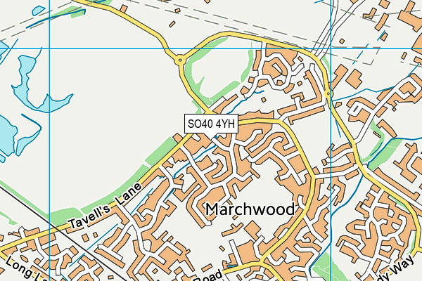SO40 4YH map - OS VectorMap District (Ordnance Survey)