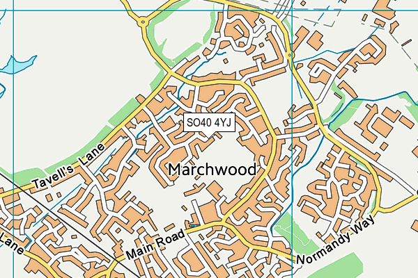 SO40 4YJ map - OS VectorMap District (Ordnance Survey)