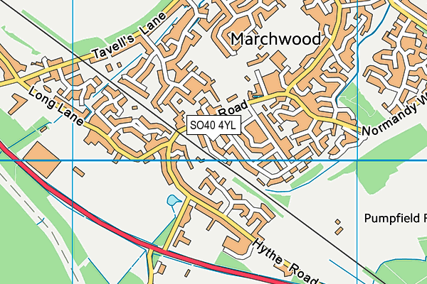 SO40 4YL map - OS VectorMap District (Ordnance Survey)