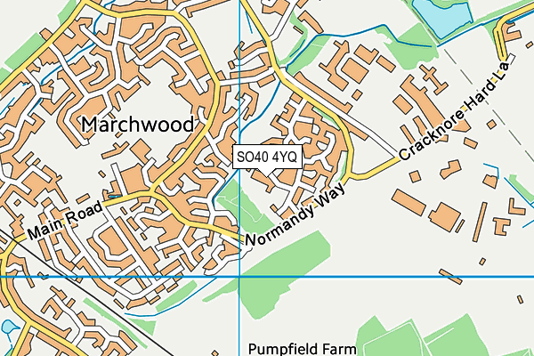 SO40 4YQ map - OS VectorMap District (Ordnance Survey)