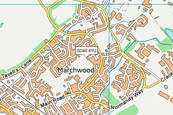 SO40 4YU map - OS VectorMap District (Ordnance Survey)