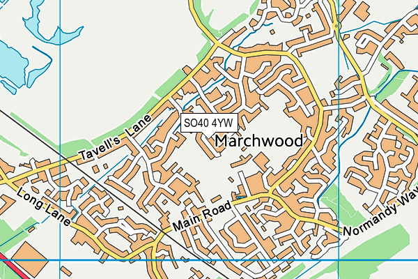 SO40 4YW map - OS VectorMap District (Ordnance Survey)