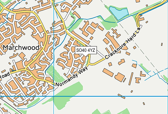SO40 4YZ map - OS VectorMap District (Ordnance Survey)