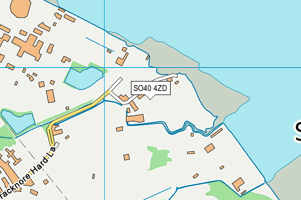 SO40 4ZD map - OS VectorMap District (Ordnance Survey)
