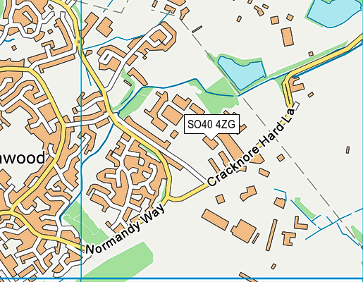 SO40 4ZG map - OS VectorMap District (Ordnance Survey)