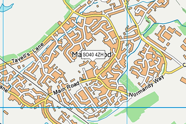 SO40 4ZH map - OS VectorMap District (Ordnance Survey)